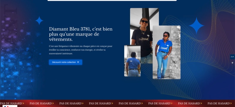 Aperçu du site Diamant Bleu