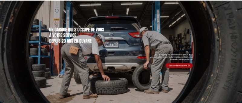 Aperçu du site ETS & Josh Auto