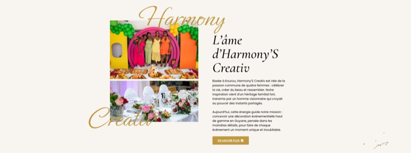 Aperçu du site Harmony Créativ