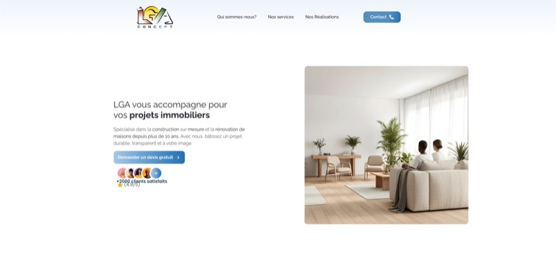 Aperçu du site LGA Concept